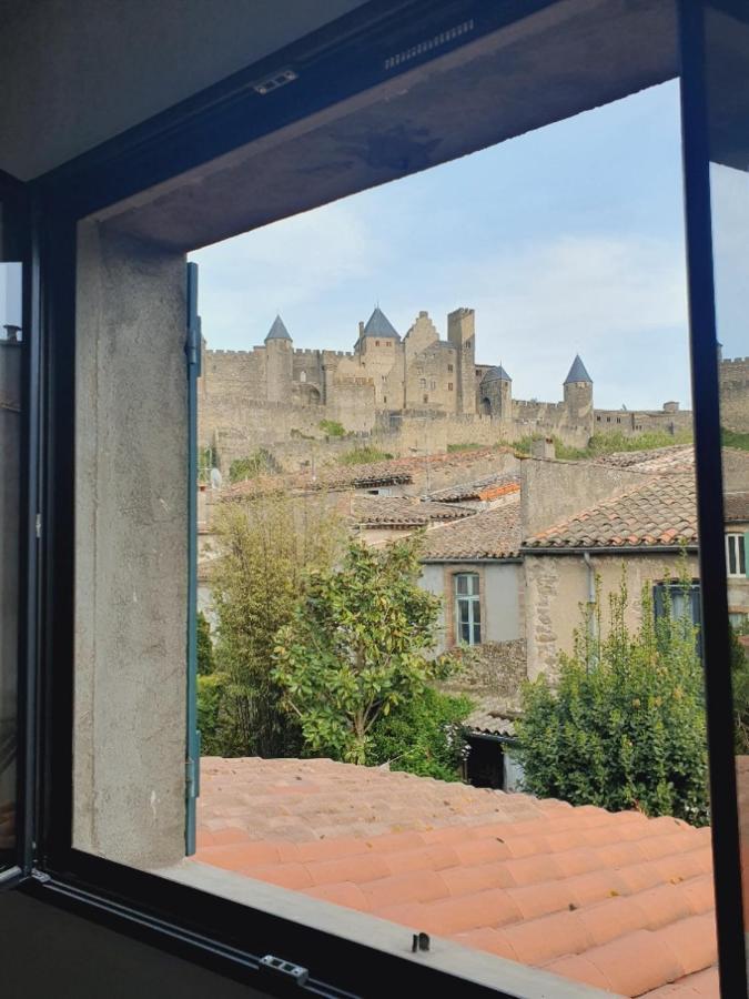 Maison avec jardin au pied de la cité médiévale Carcasona Exterior foto