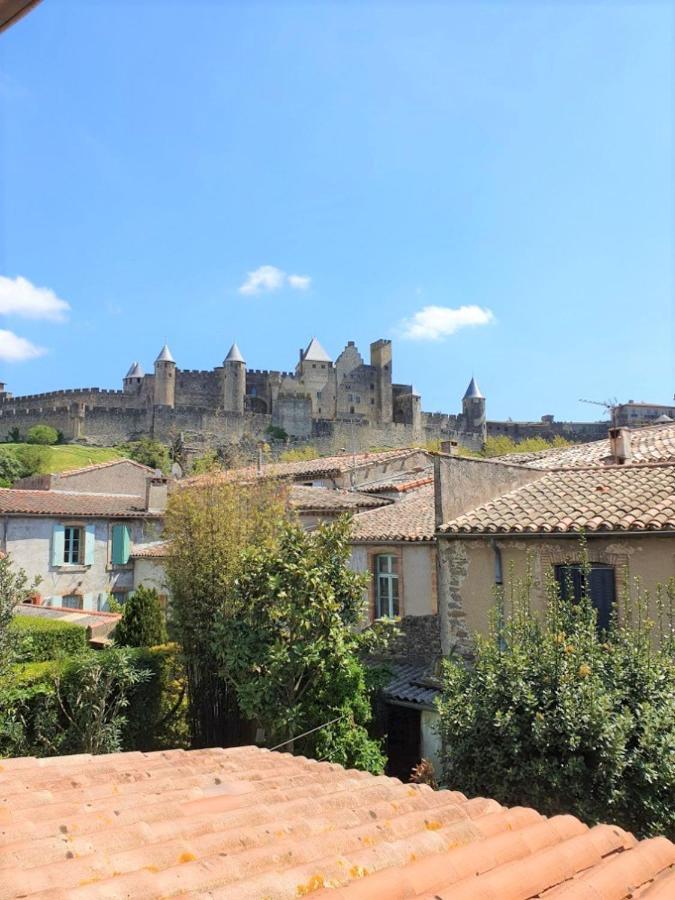 Maison avec jardin au pied de la cité médiévale Carcasona Exterior foto